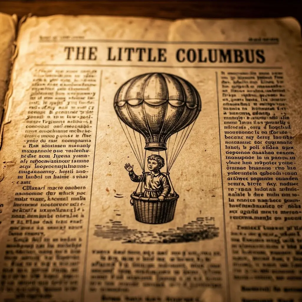 Старинная американская газета 1784 года с заголовком The Little Columbus