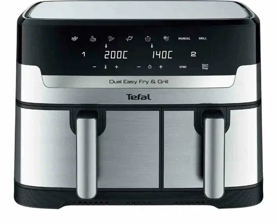 Двухзонный аэрогриль Tefal Dual Easy Fry & Grill с двумя чашами